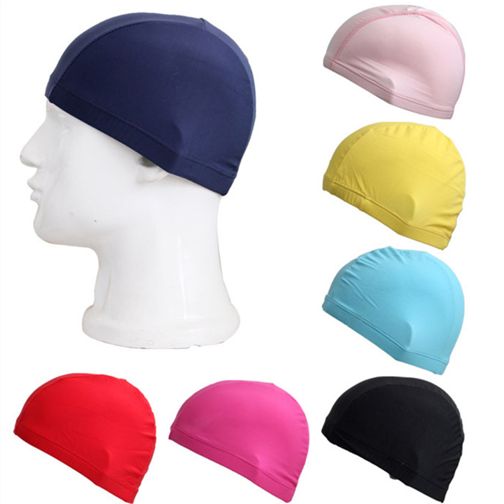 Adult Swim cap man woman swimming cap head cover dewasa topi renang kid ...