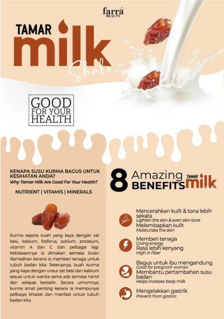 Original Hq Ready Stock Tamar Milk Shake By Farra Beauty Shopee Malaysia