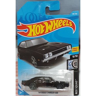 hot wheels 69 dodge charger 500 black