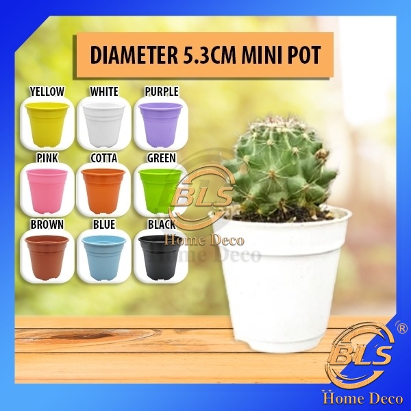 Diamater 5.3cm Flower Pot For Plant Garden Deco NP55 / Pasu Bunga Pokok Berkebun Bonsai