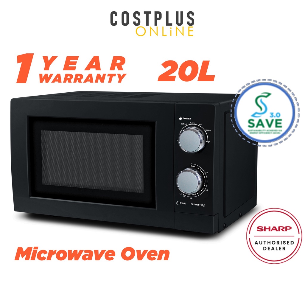 Sharp Microwave Oven 20L R219EK Child Lock Energy-Saving Mode Steam/Reheat/Defrost/Cook Ketuhar Gelombang Mikro 微波炉