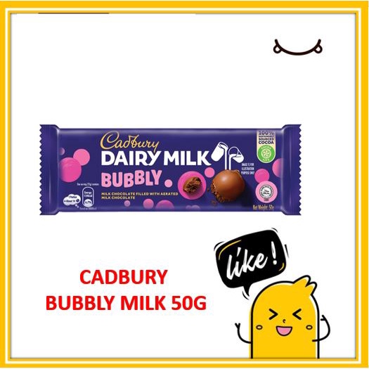 Cadbury Dairy Milk Bubbly 50g Shopee Malaysia