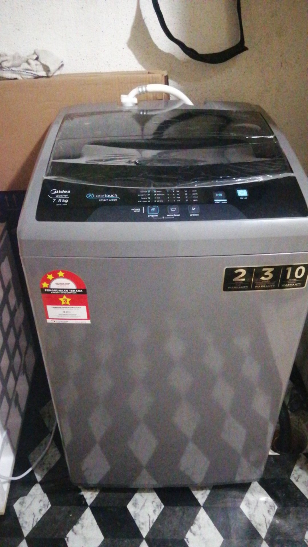 【OFFICIAL STORE】MIDEA 7.5kg Fully Auto Washing Machine MFWEC750 / MFW