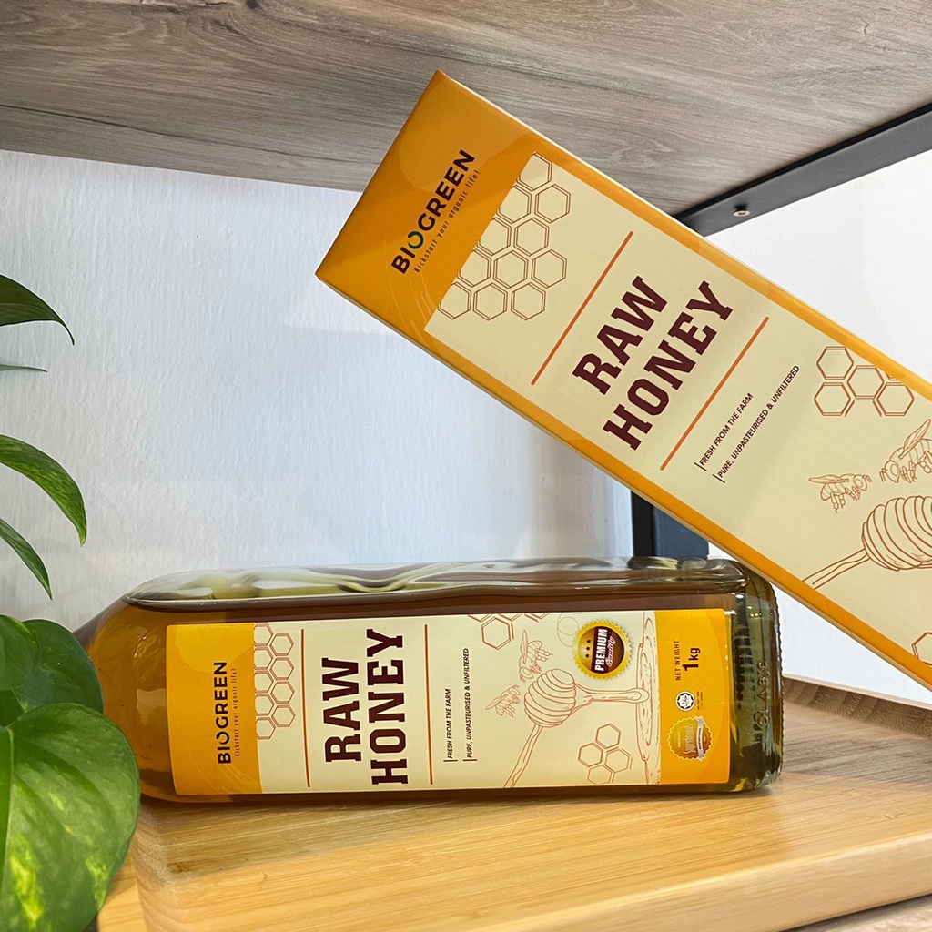 BIOGREEN RAW HONEY 1KG Expiry date 12/06/2024 Shopee Malaysia