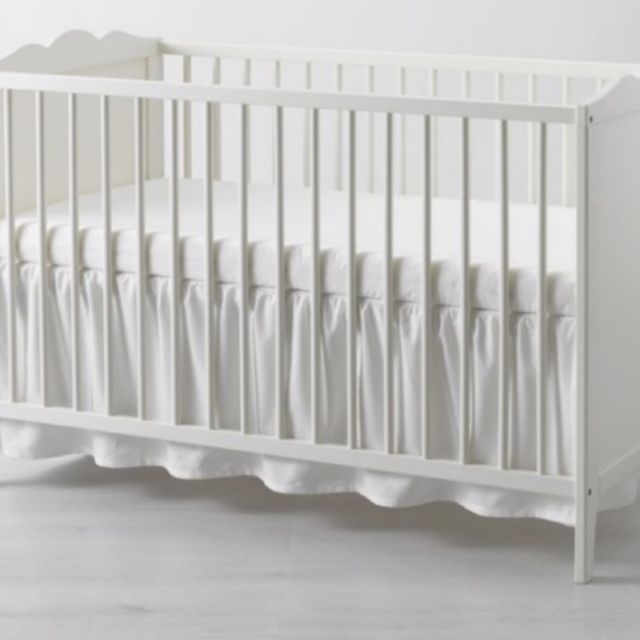 IKEA len cot skirt 100 cotton white 60x120cm Shopee Malaysia