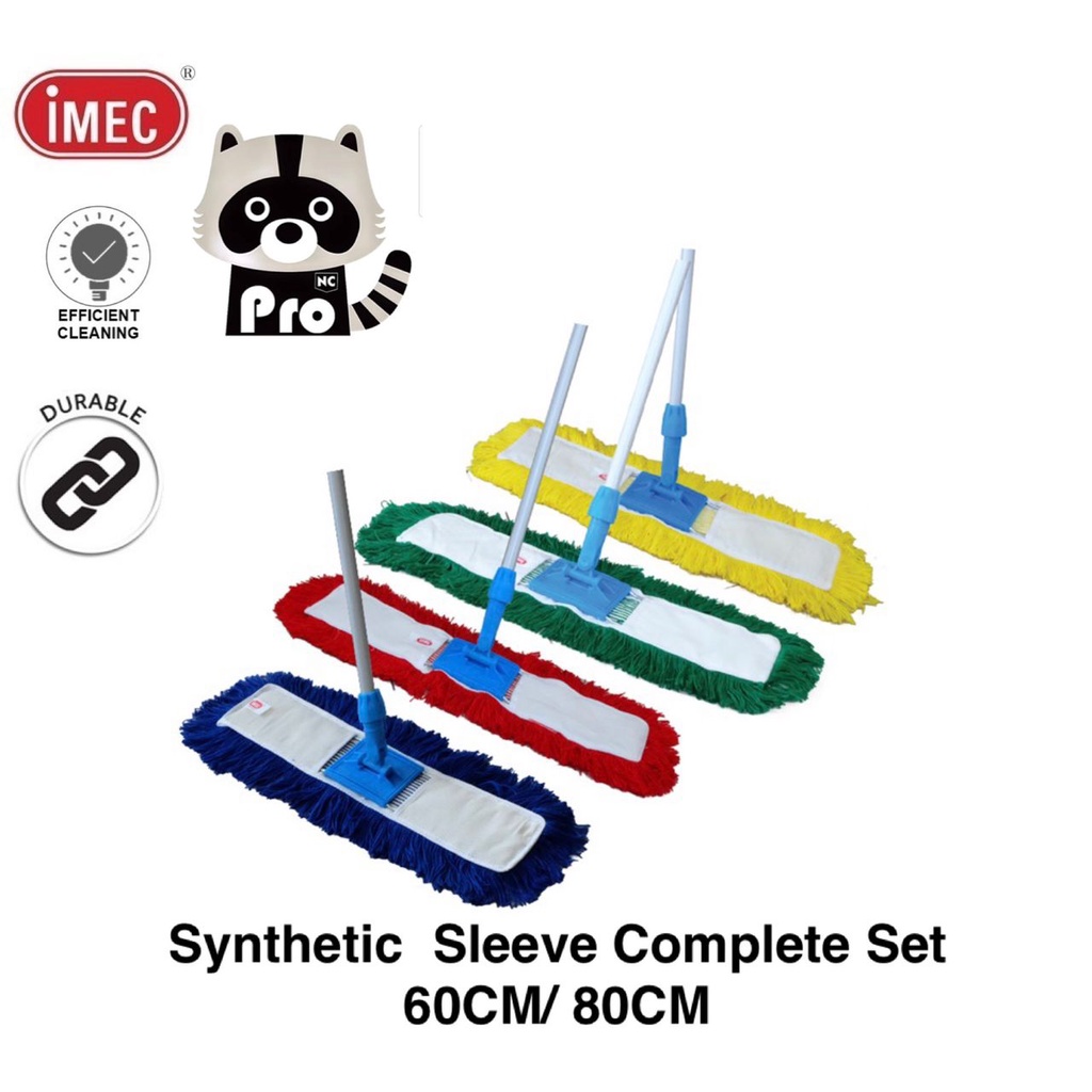 IMEC Synthetic Dust Control Mop with Handle, IMEC DCS 60/80, 60cm/80cm