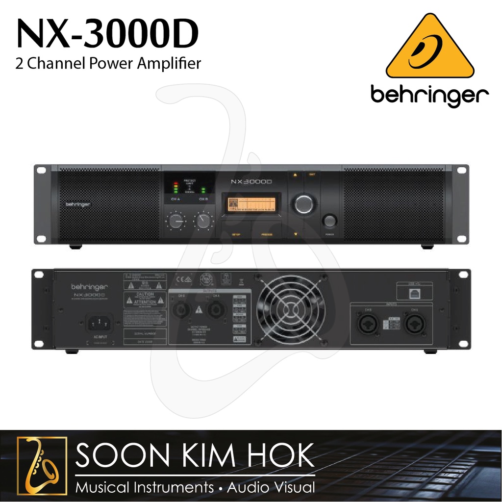 BEHRINGER NX-3000D 2-Channel Power Amplifier, 900W Peak/Ch At 4 Ohms ...