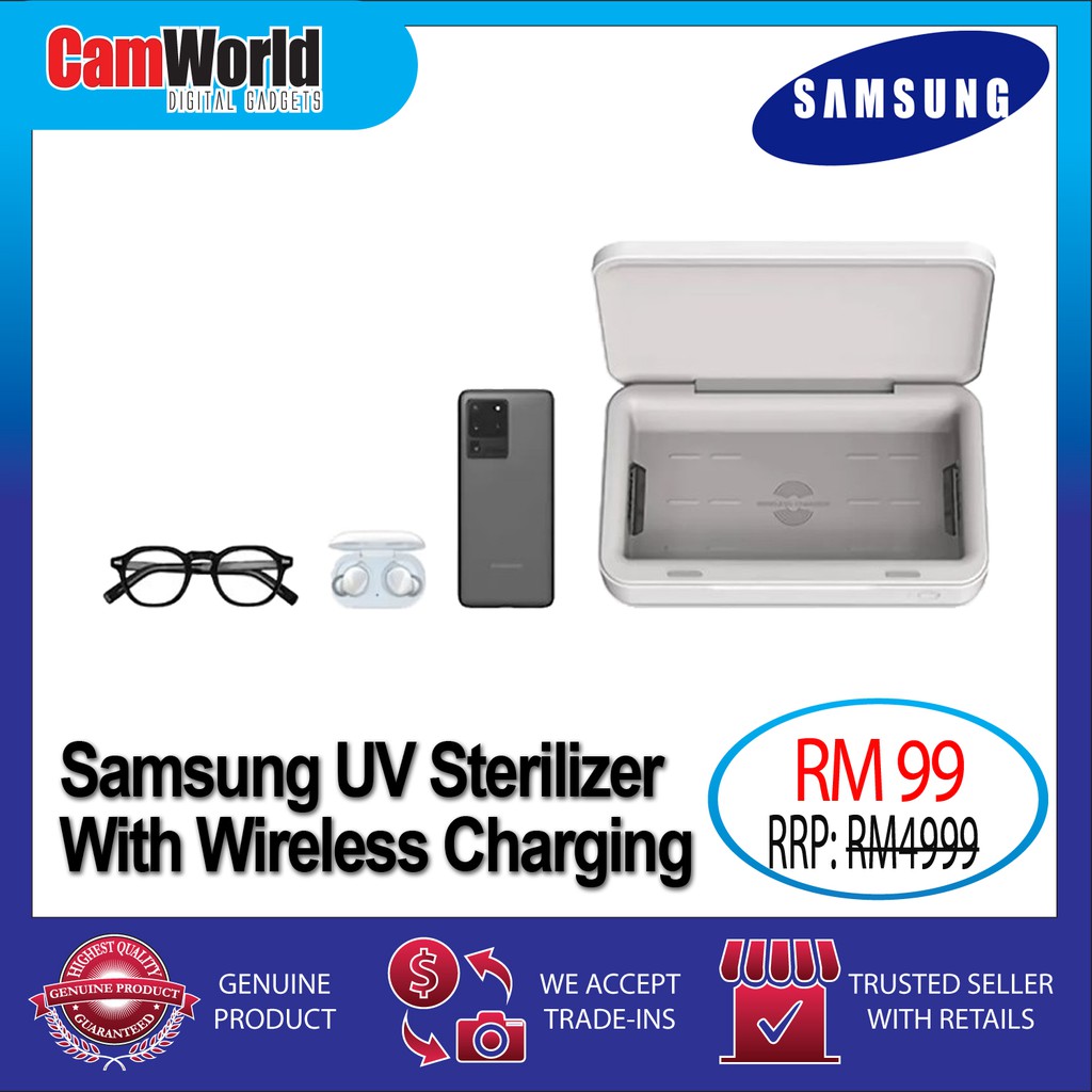 Samsung Uv Sterilizer With Built In Wireless Charger Gp Tou0sabww Shopee Malaysia