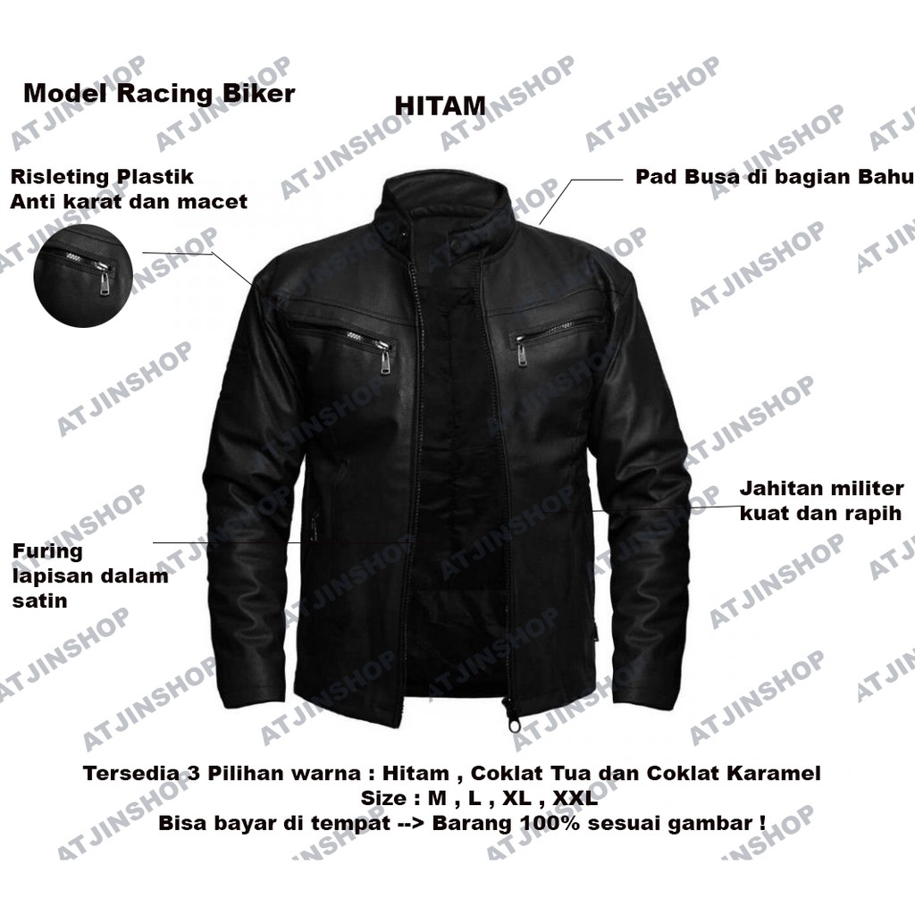 Ferrari Men's Racing Style Motorcycle Leather Jacket [Full Black and Full Brown]