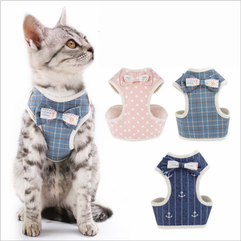 Pet cat leash small dog leash vest-style pet leash cat dog chest harness pet supplies