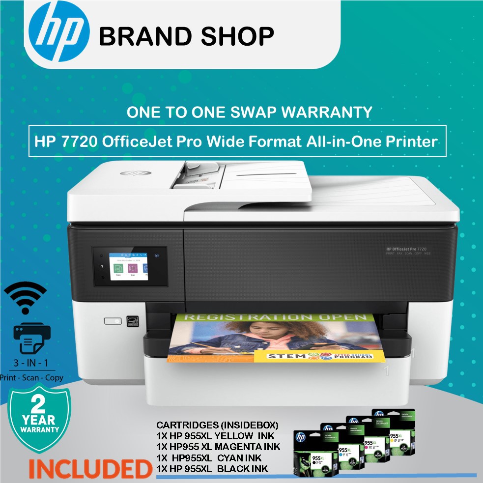 HP OfficeJet Pro 7720 Wide Format All-in-One Printer ...