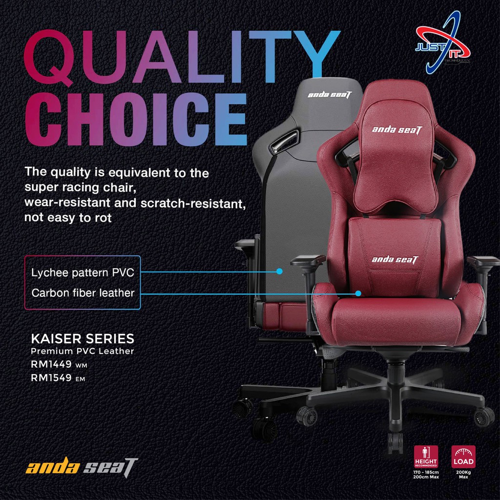 ANDA SEAT KAISER SERIES GAMING CHAIR MAROON Shopee Malaysia