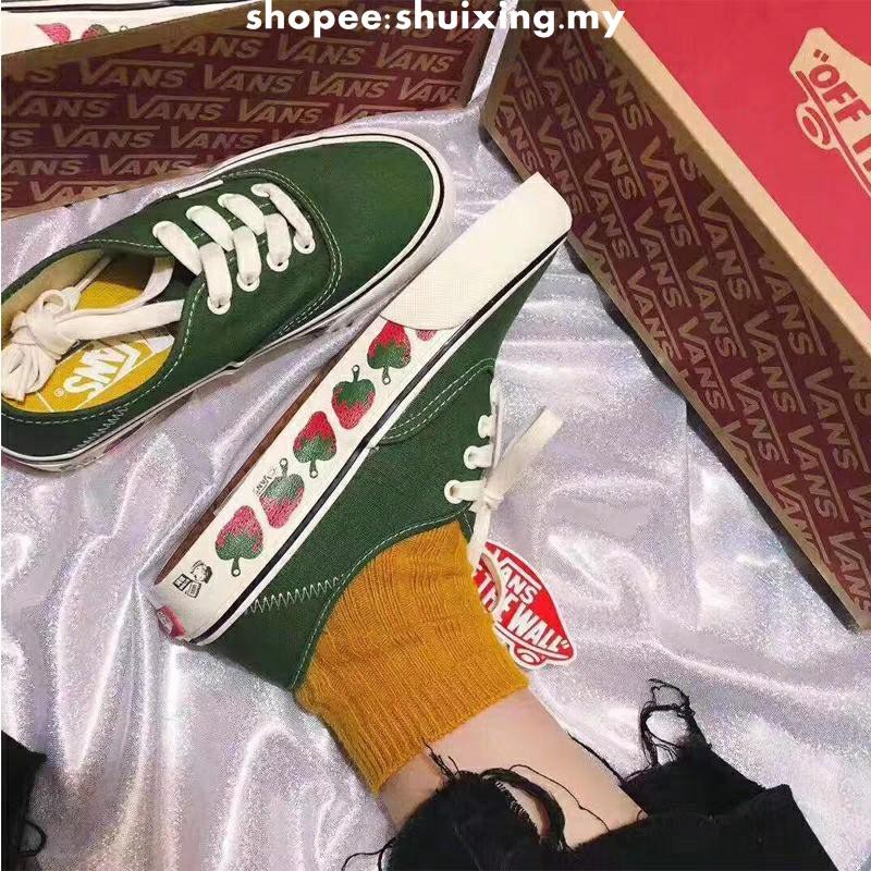 vans strawberry shoes green