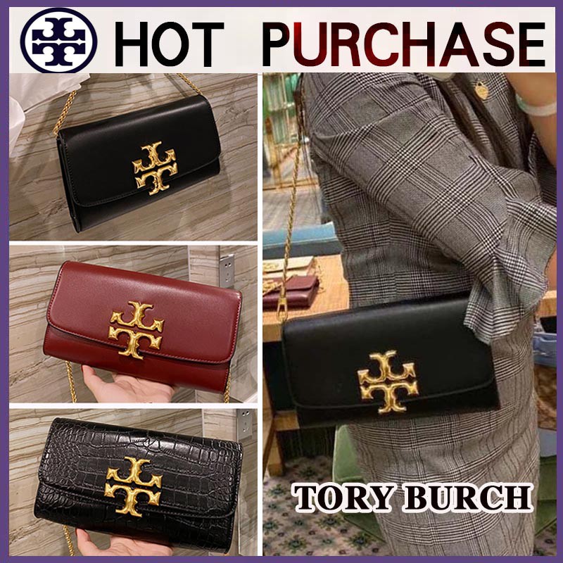 Tory Burch women's fashion all-match crocodile pattern tassel chain bag  shoulder messenger bag small square bag | Shopee Malaysia