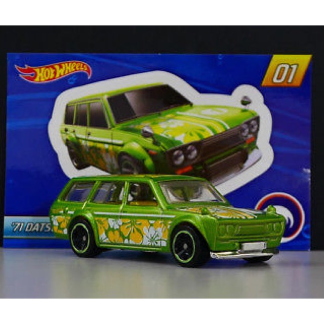 hot wheels datsun 510 wagon green