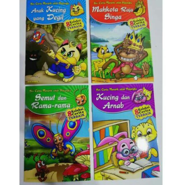 Koleksi 4 buku cerita kanak-kanak  Shopee Malaysia