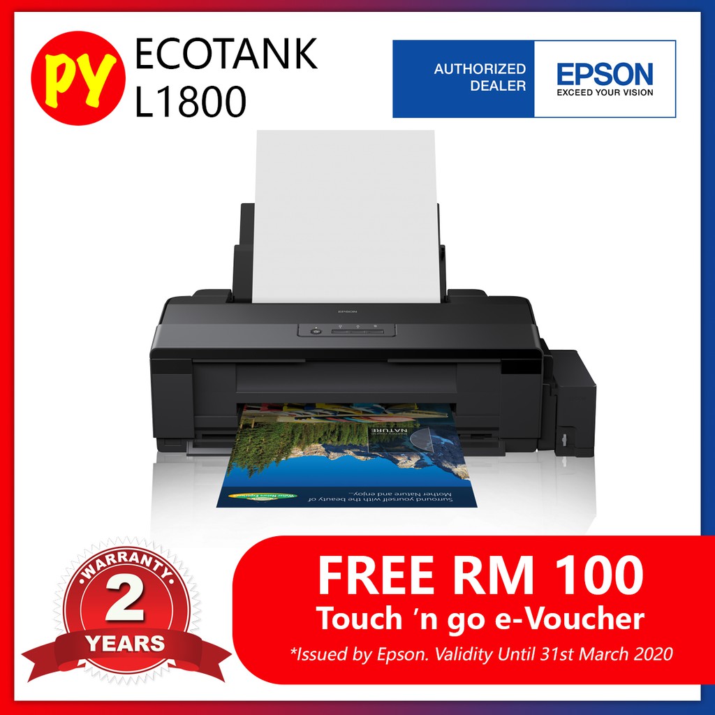 Epson L1800 A3 Photo Ink Tank Printer Free Rm100 Tng Evoucher Shopee Malaysia