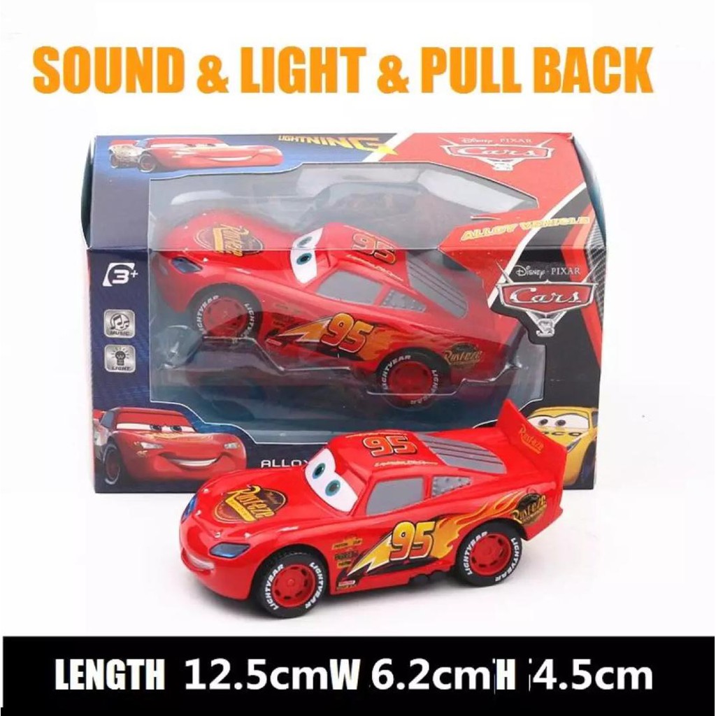 Disney Pixar Cars 3 Metal Sound Lightning McQueen / Mater Large 13CM PULL  BACK Car Toys for Kids | Shopee Malaysia