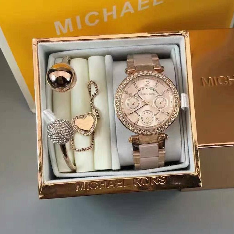 michael kors watch and bangle set