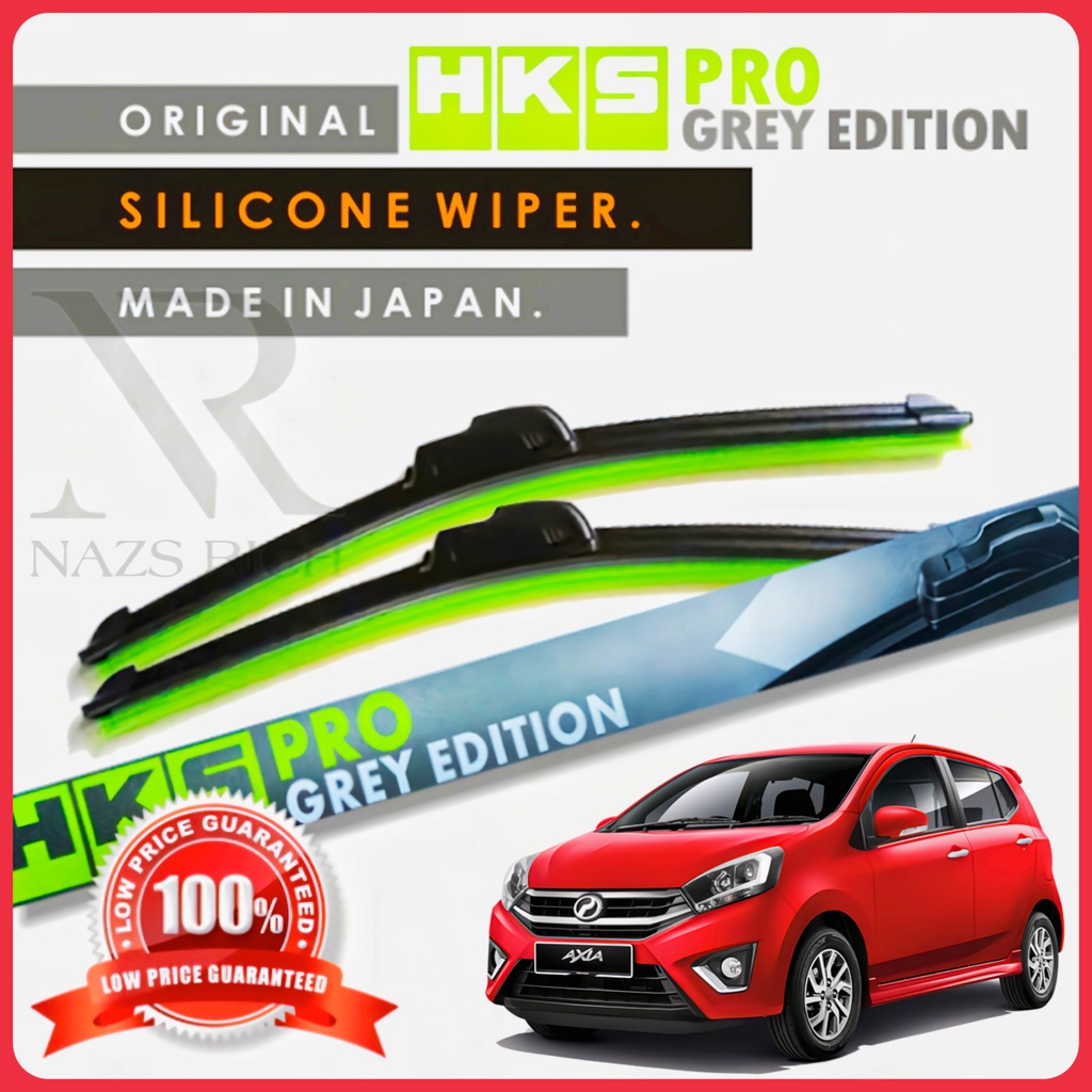 PERODUA AXIA Original HKS Silicone Wiper 1 Set Size 21 & 14 Made In Japan Shopee Malaysia