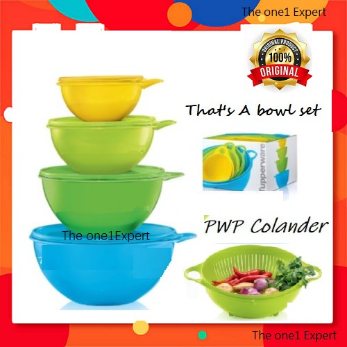 Tupperware That's A Bowl Set (4pcs + Box) , PWP Multipurpose Colander
