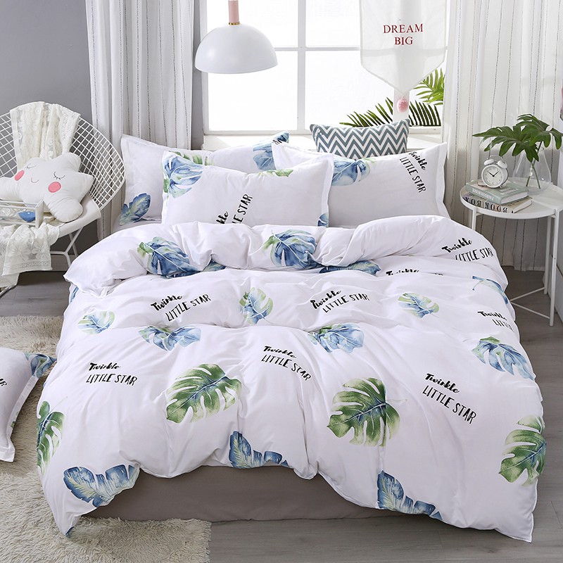 Leaves Hawaiian Style Polyester Fabric Active Printing Duvet