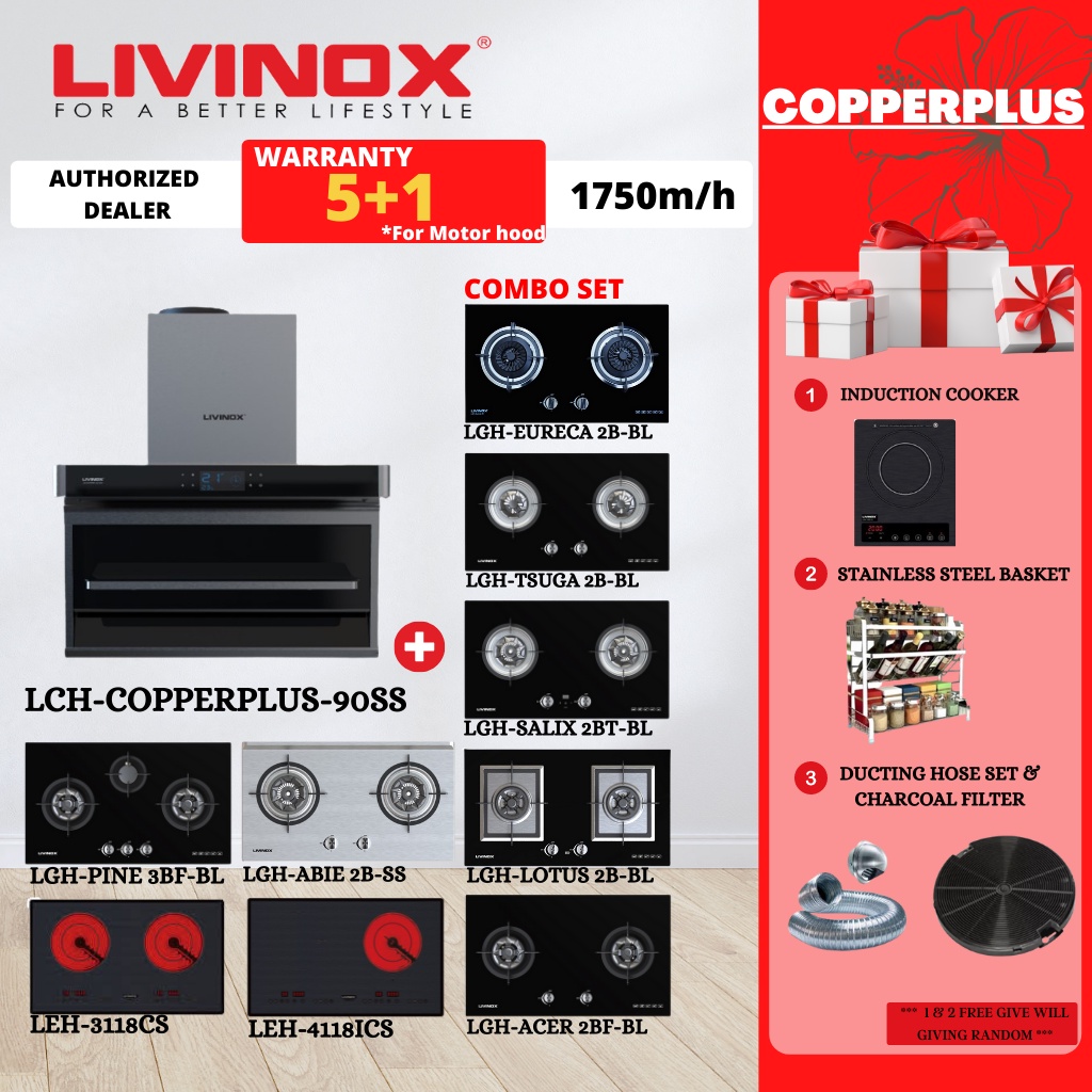 livinox cooker hood lch copperplus 90ss