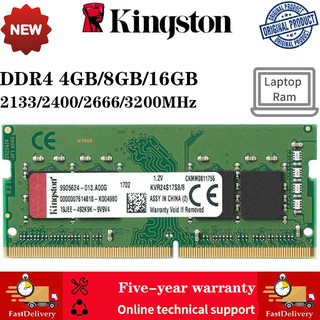 Kingston Laptop RAM DDR4 4GB 8GB 16GB 2400Mhz 2133Mhz 2666Mhz Memory Ram PC4-2400T CL17 SODIMM