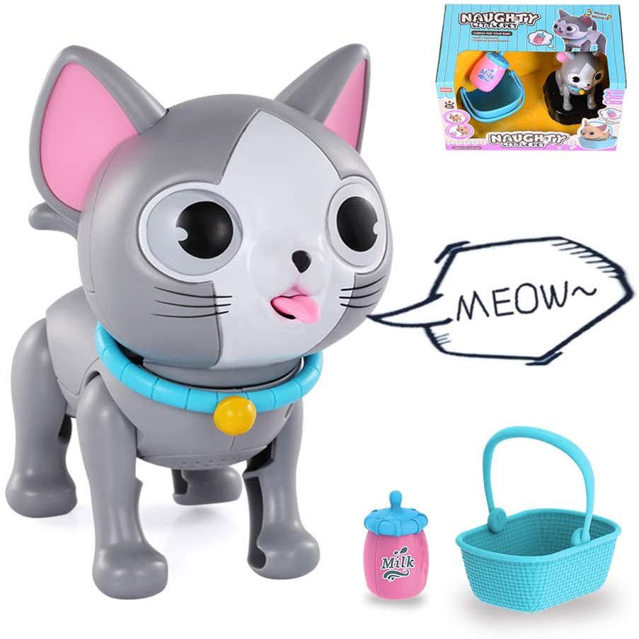 🌟Ready Stock🌟Naughty Little Pet Toy, Electronic Interactive Induction Sucking Milk Cat & Robot