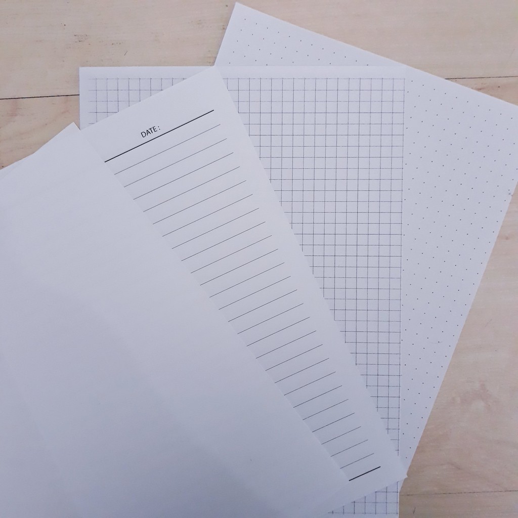 50pcs grid dot paper a5 loose insert paper lined a5 paper bullet