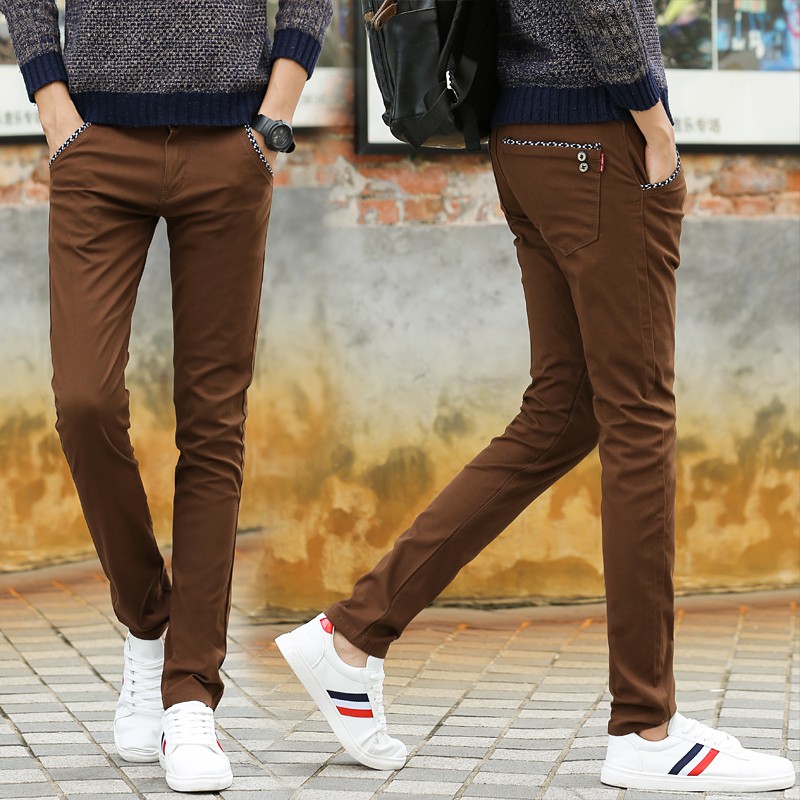 black khaki skinny pants