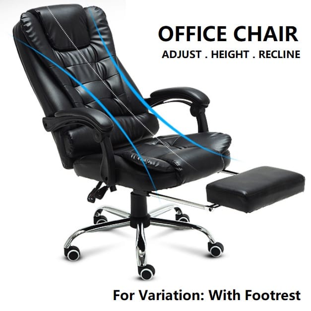 FINSSO: GRIFF Black PU Leather High Back Executive Office Chair / Director Chair/ Gaming chair