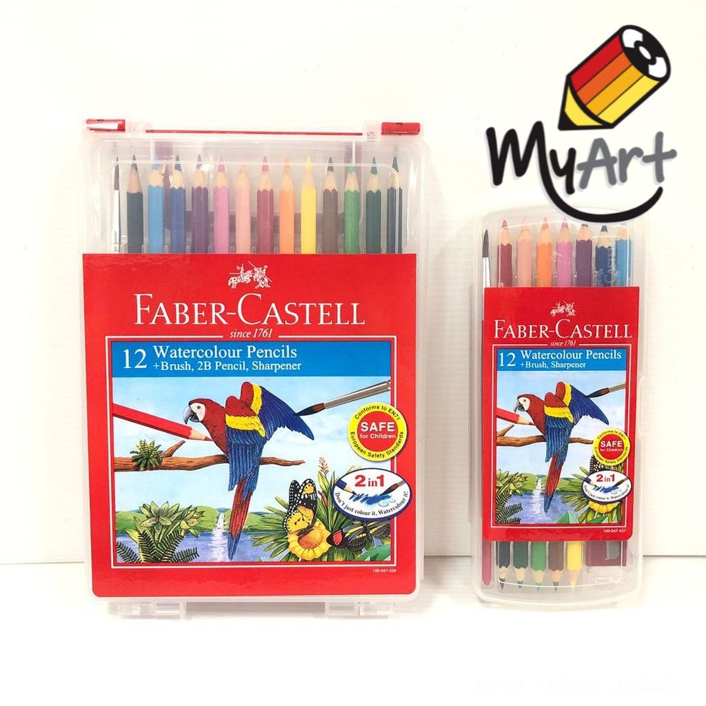 Myart Faber Castell Watercolour Pencils 12pcs Shopee Malaysia