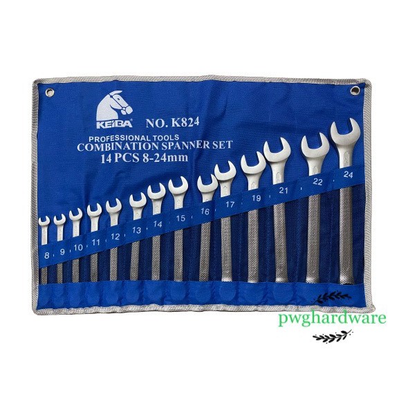 High Quality 8-24mm 14PCS Combination Spanners Set / Heavy Duty Combination Wrench Set / Common Ring Set 8-24mm