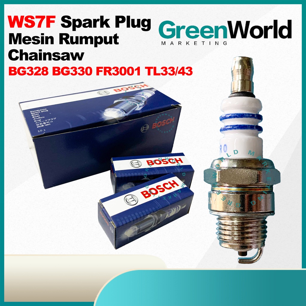 Bosch WS7F Spark Plug BG328 BG330 Mesin Rumput Spark Plug Shopee Malaysia