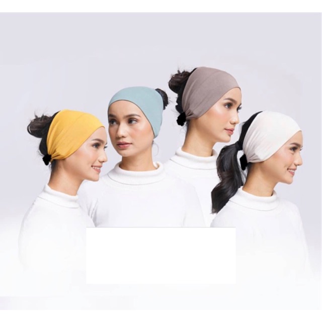 Inner Separuh Cotton Jersey Sejuk Anak Tudung Separuh Anak Tudung Bandana