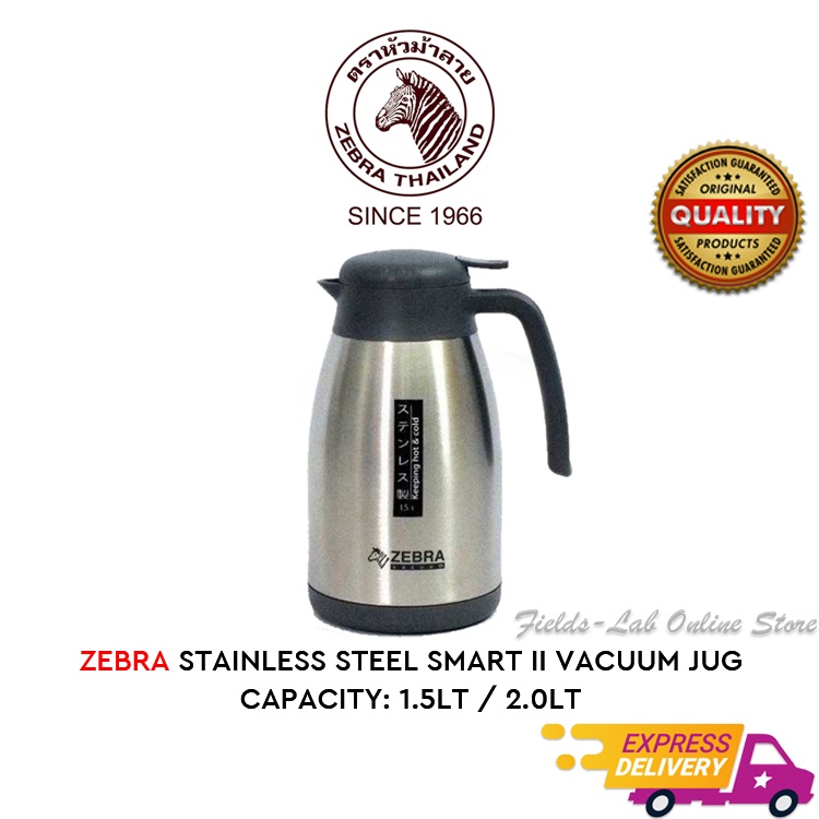 (100 ORIGINAL) ZEBRA Stainless Steel Vacuum Jug Smart II (1.5L/2.0L