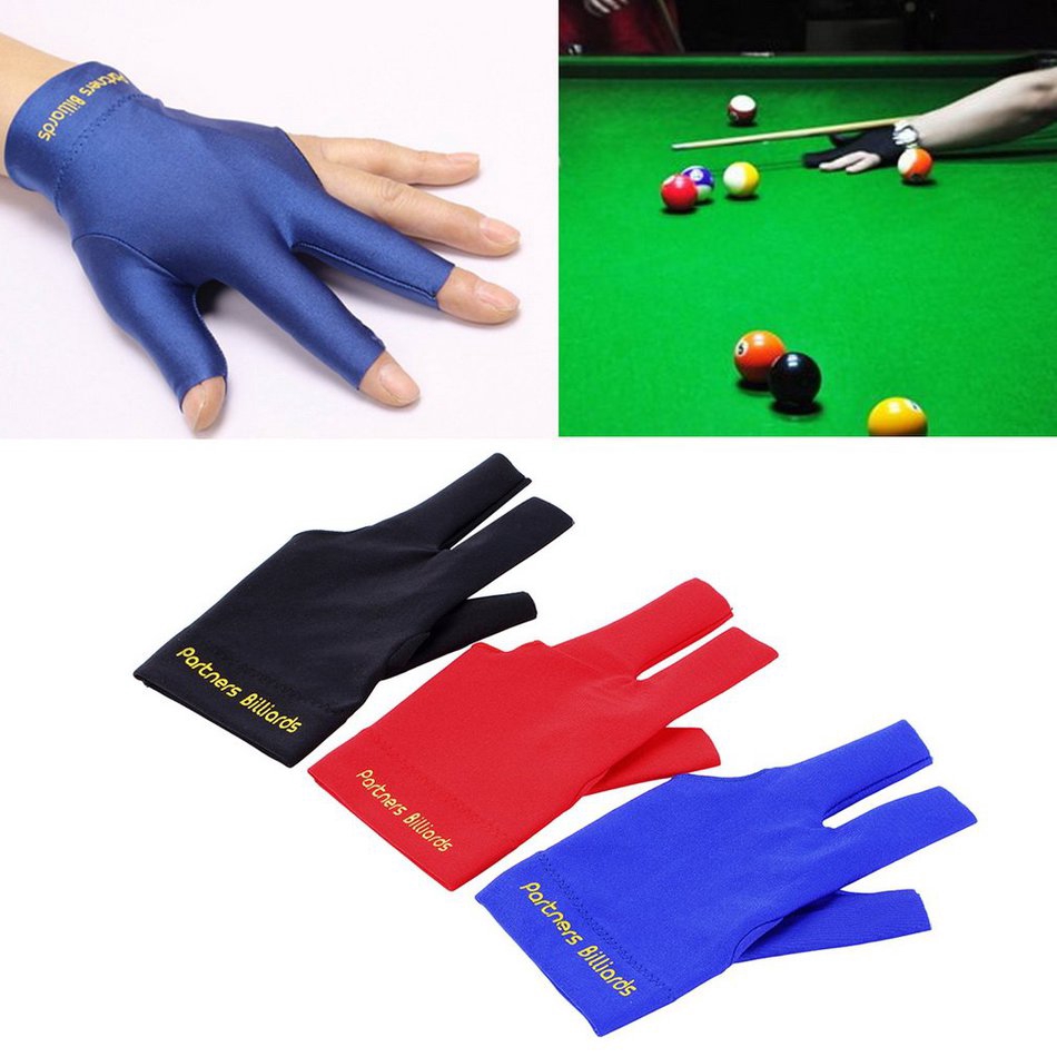 Durable Purpose Spandex Snooker Billiard Cue Glove Pool Left Hand Open Three Finger Accessory Essential - Image 4
