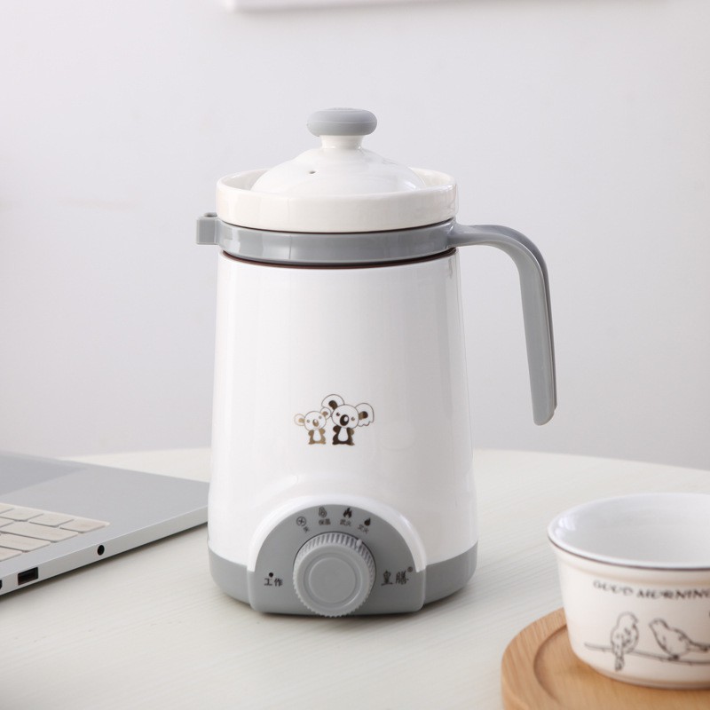 Mini Electric Thermal Kettle Ceramics Water Heating Cup Milk Boiler Noodles Porridge Stew Pot Baby Food Slow Cooker Teap