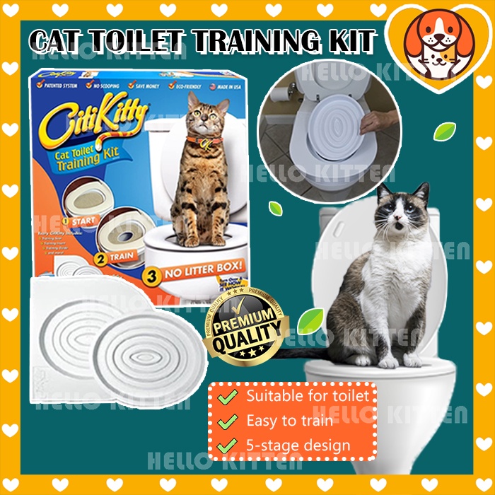 HK Cat Toilet Training Kit Cat Toilet Trainer Potty Training Toilet