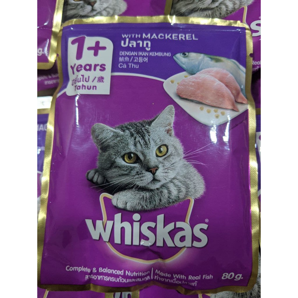 Whiskas Mackerel 1+ years 80 gram Shopee Malaysia