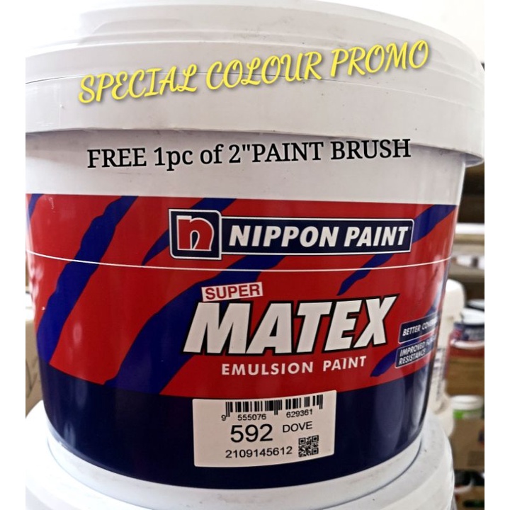 NIPPON SUPER MATEX EMULSION PAINT 7 LITER STANDARD COLOURS DOVE 592 Shopee Malaysia