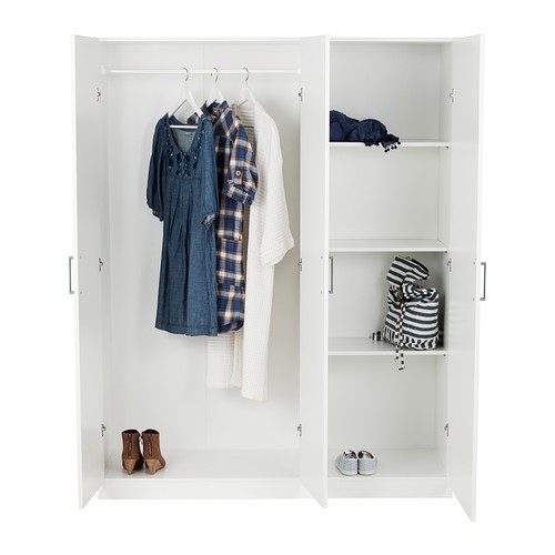 Ikea Dombas Wardrobe White 140x181 Cm Shopee Malaysia