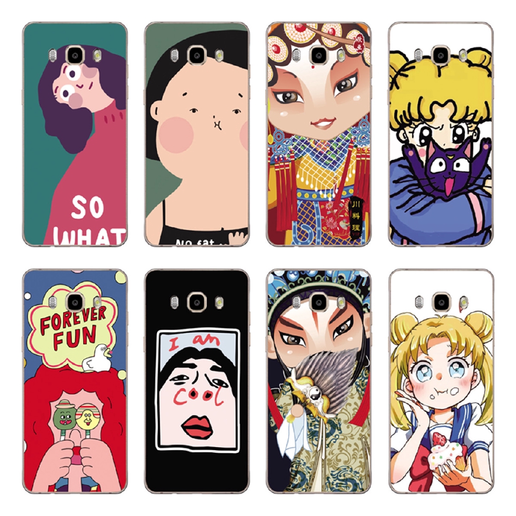 Cartoon Cute Girl Back Cover Samsung Galaxy J1 J2 16 J210 J1 J2 Pro J1 Mini Prime J105 Case Soft Tpu Casing Shockproof Shopee Malaysia