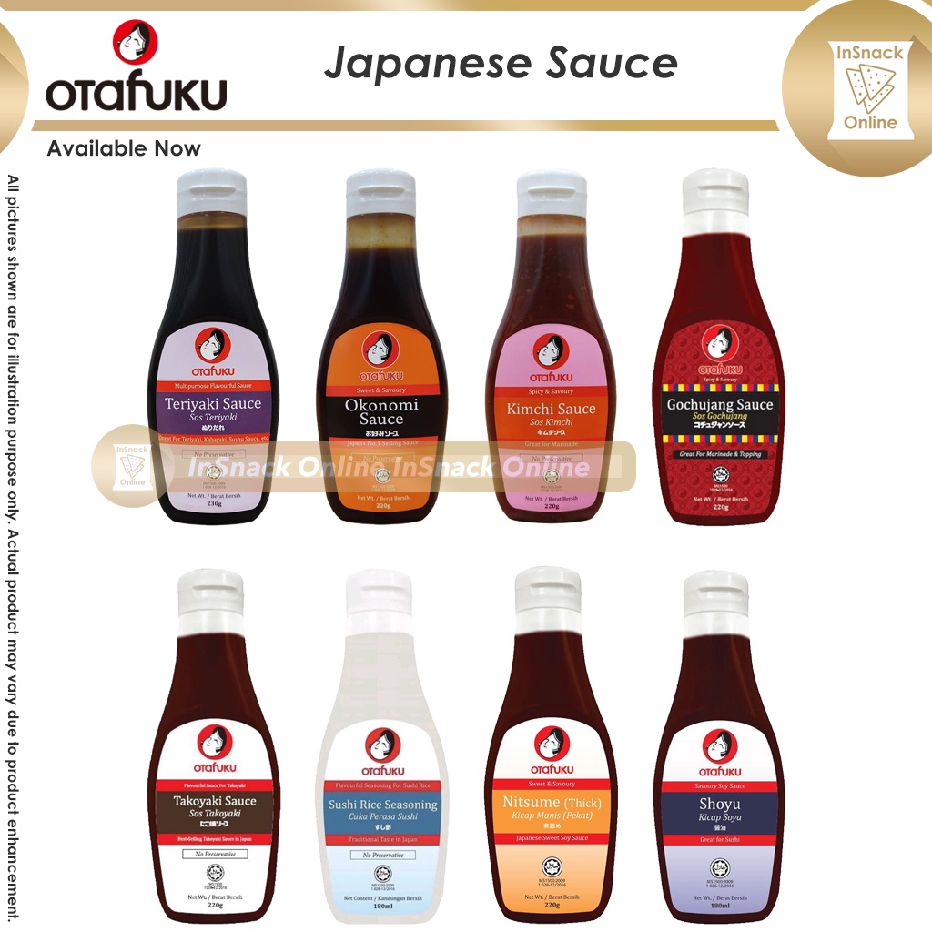 Otafuku Sauce Series Teriyaki Yakisoba Kimchi Okonomi Seasoning Kicap