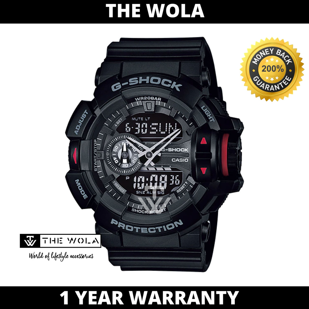 Casio G-Shock Men's Analog-Digital GA-400-1B Big Case Series Black Resin Band Sport Watch