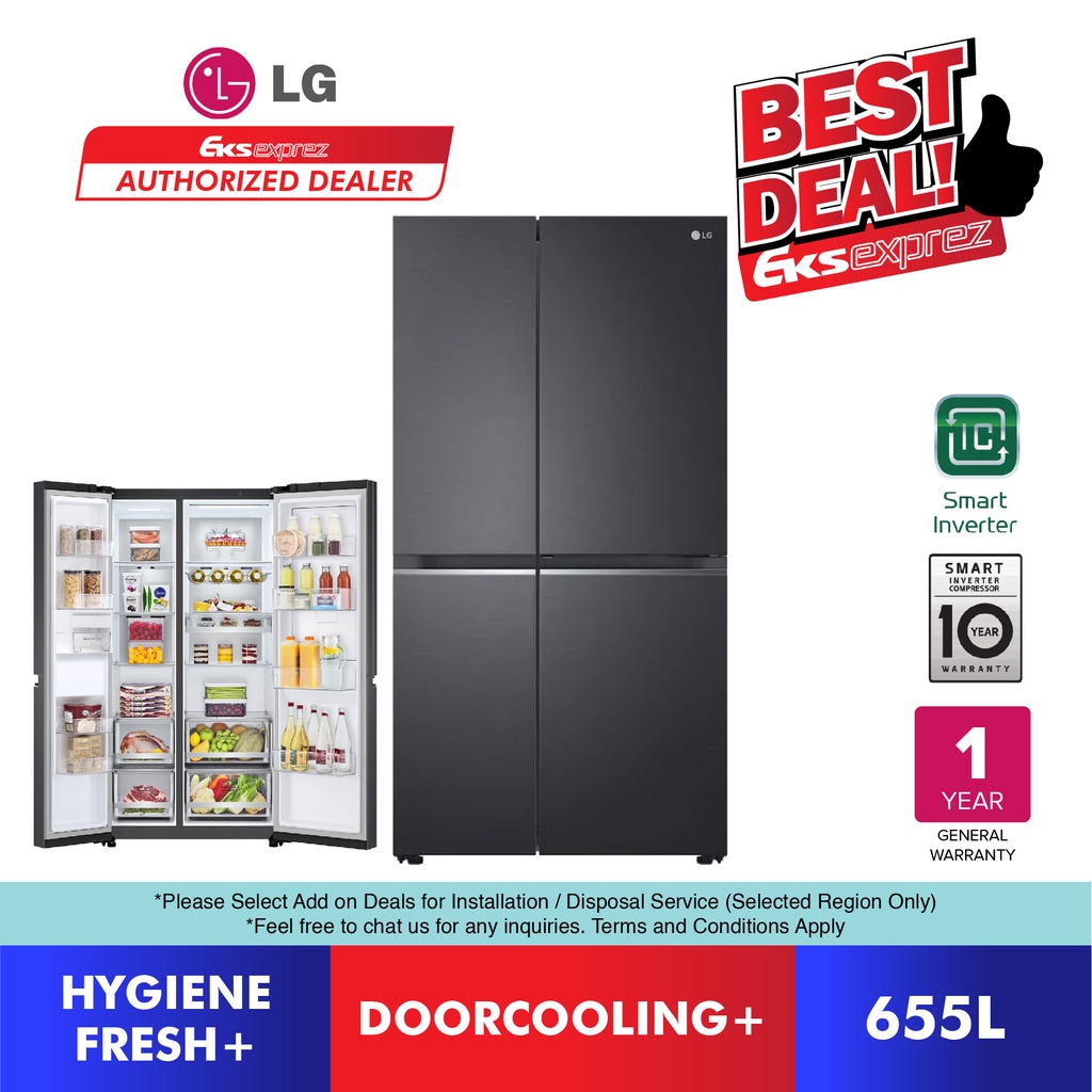 LG Inverter GC-M257CQFL / GC-M257CGFL (655L) Side-by-Side Fridge with Door-in-Door™ (2022)