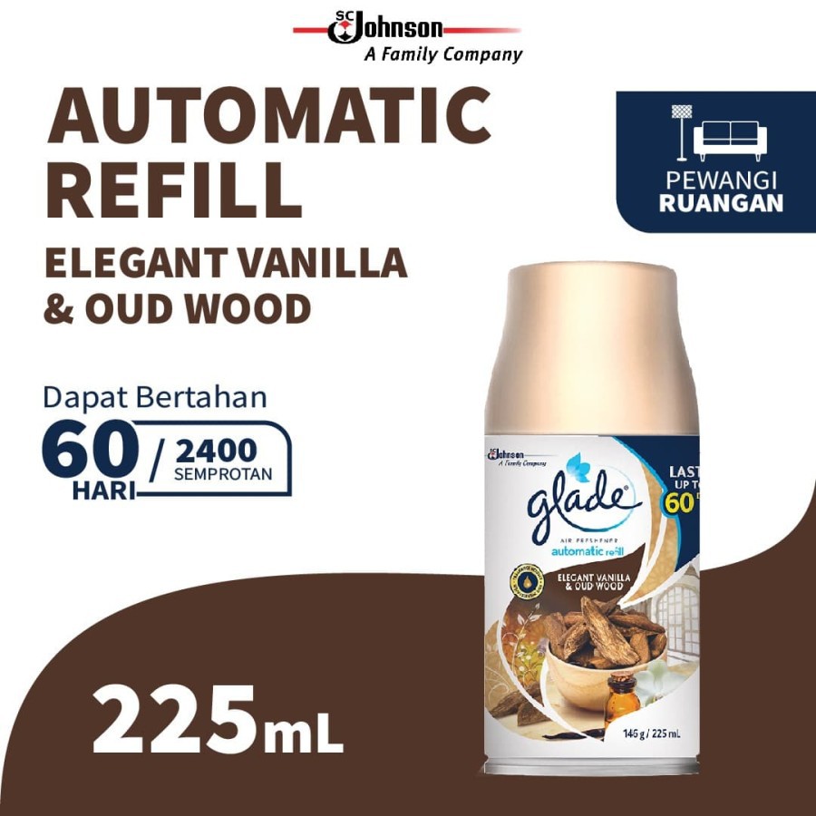 Glade Matic Spray Vanilla Oud Wood Refill 146gr Room Freshener Shopee