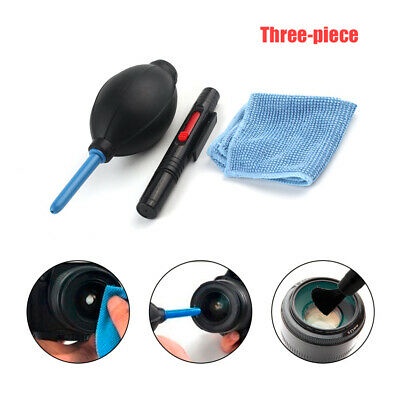 Reliable Have 3in1 Camera Lens Cleaner Equipment Kit Rubber Dust Blower Pen Brush Fabric Wiper