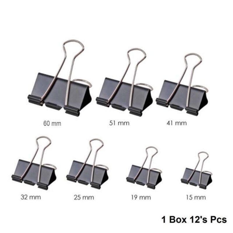 Astar Binder/Double clip (15mm-51mm) 12pcs/Box | Shopee Malaysia